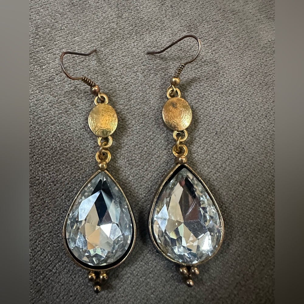 Rhinestone Pierced Earrings